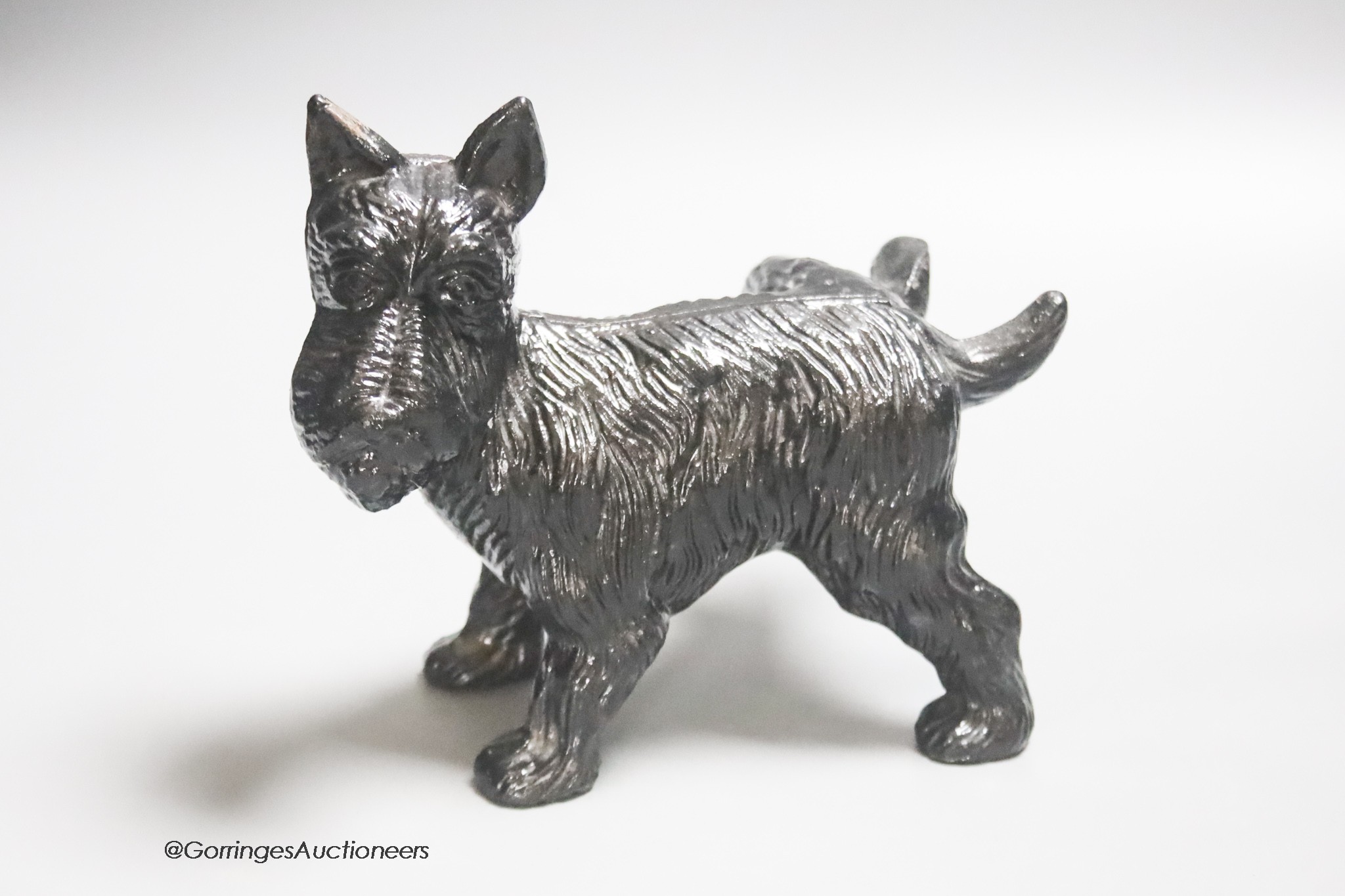 A cast iron terrier doorstop, height 17cm